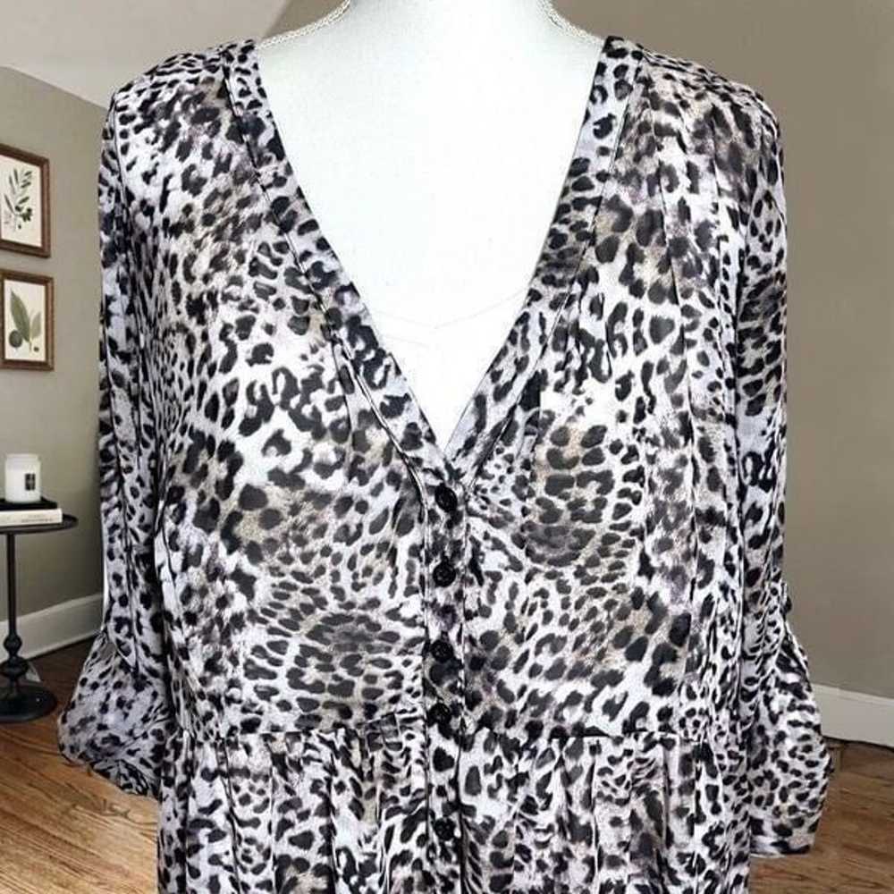 Torrid Cheetah Chiffon Mini Shirt Dress Animal Pr… - image 9