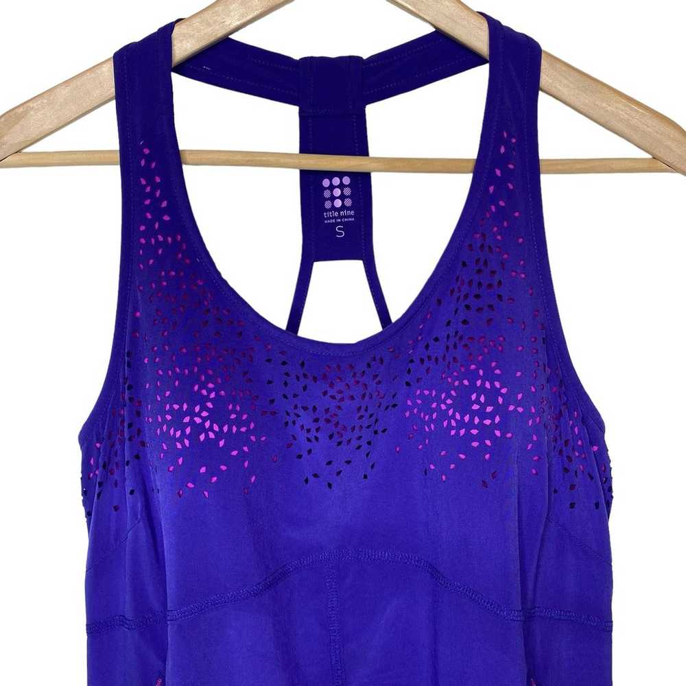 Title Nine Racerback Mini Dress Purple with Shelf… - image 2