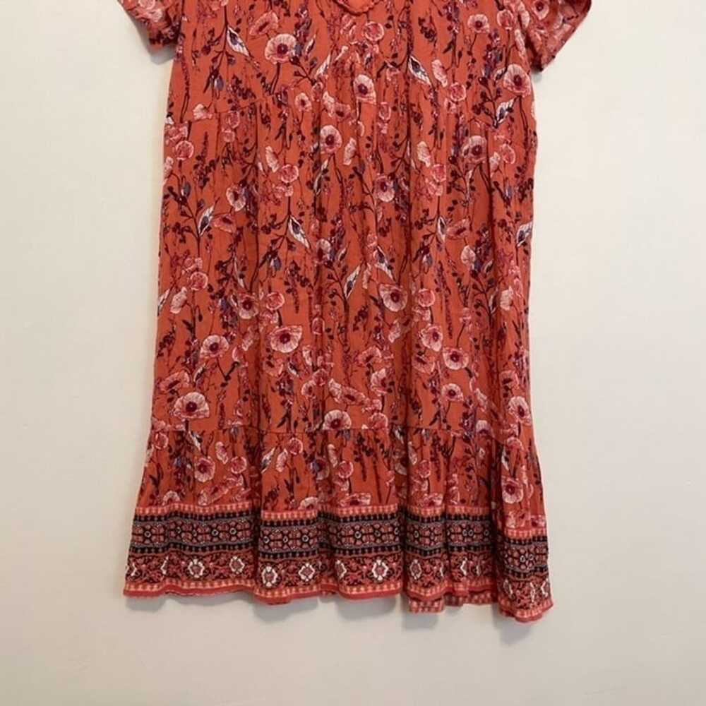 KNOX ROSE Short Sleeve Shift Dress Rose Coral ish… - image 3