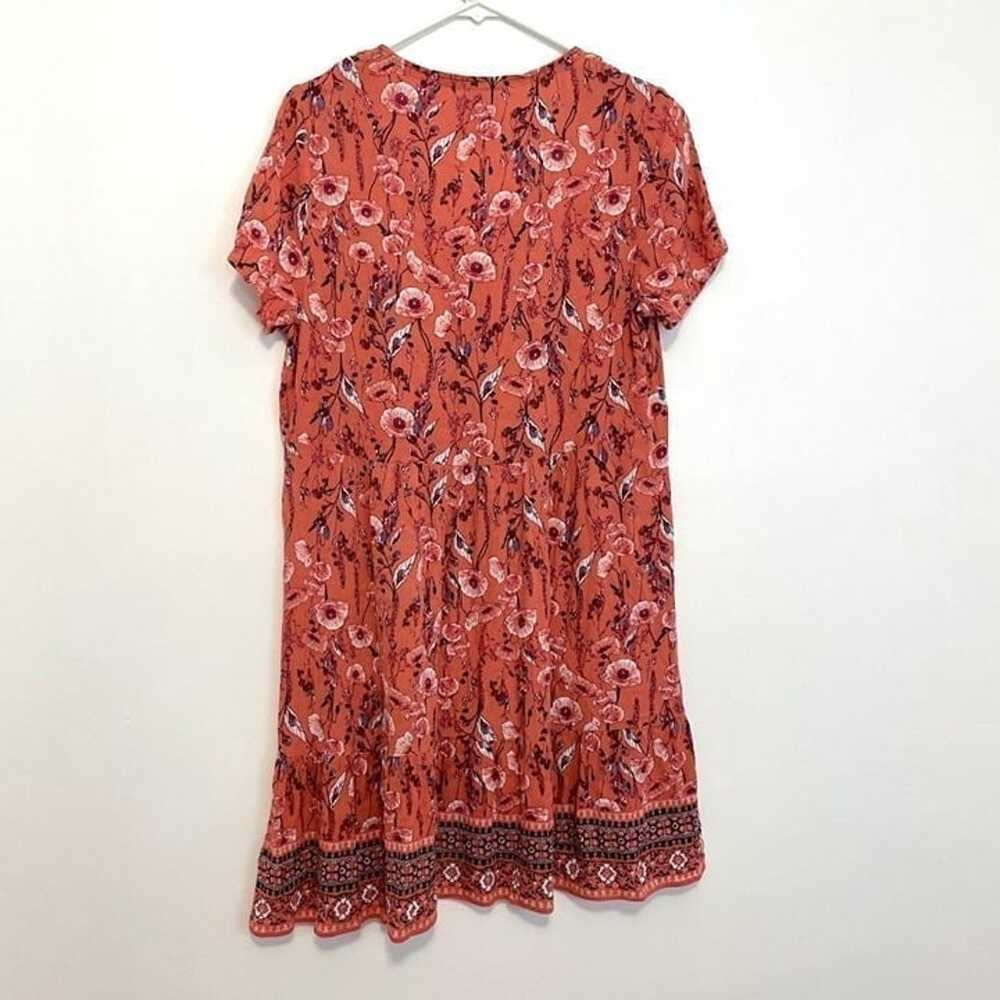 KNOX ROSE Short Sleeve Shift Dress Rose Coral ish… - image 8