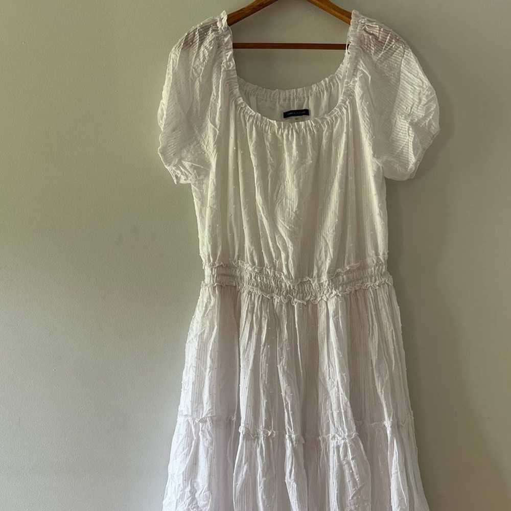 Tommy Hilfiger White Textured Boho Dress Size 12 - image 3