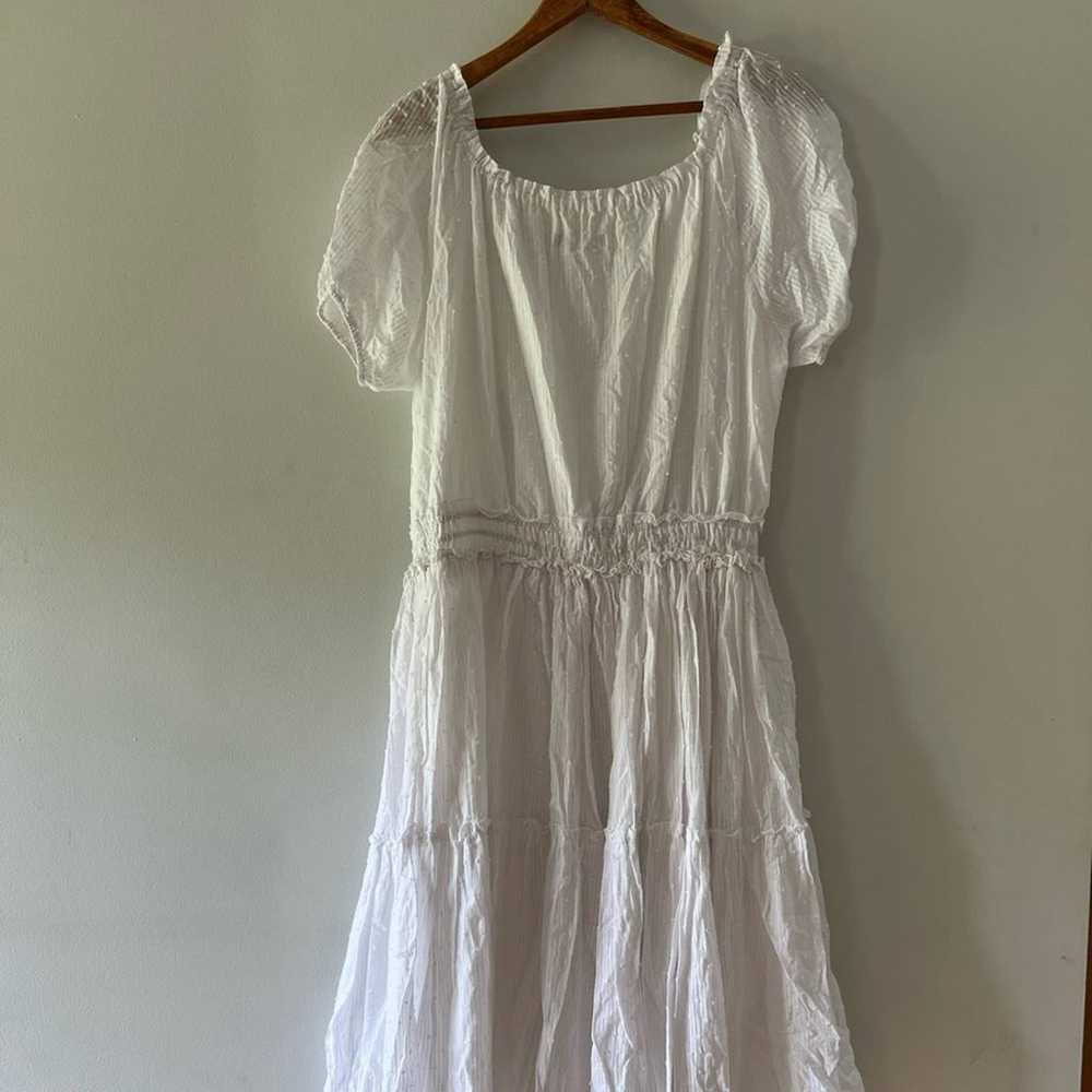 Tommy Hilfiger White Textured Boho Dress Size 12 - image 4