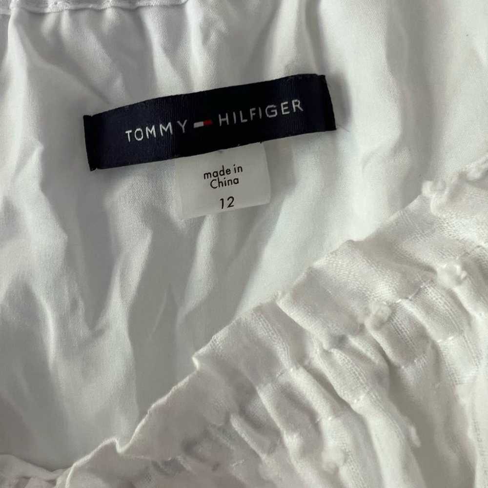 Tommy Hilfiger White Textured Boho Dress Size 12 - image 7