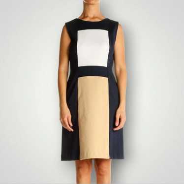 CALVIN KLEIN
Blue Colorblock Day Sheath Dress 8