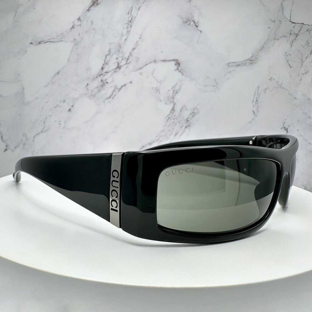 Gucci GUCCI Sunglasses Black Wrap Square Acetate … - image 3