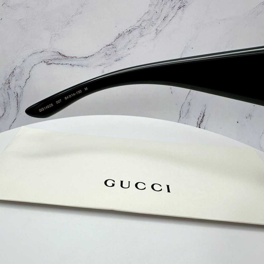 Gucci GUCCI Sunglasses Black Wrap Square Acetate … - image 5