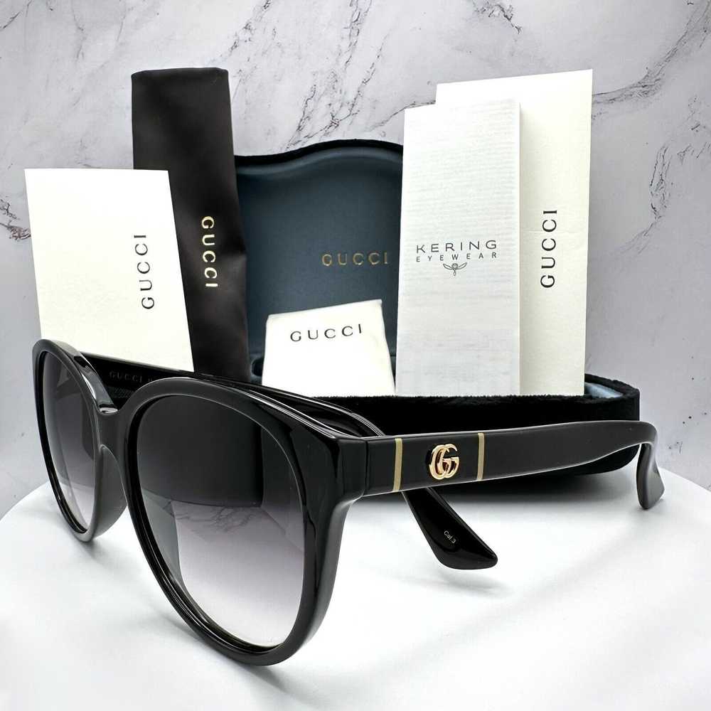 Gucci New Gucci Sunglasses Black Acetate Round - image 10