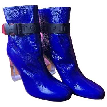 Christian Louboutin Patent leather biker boots