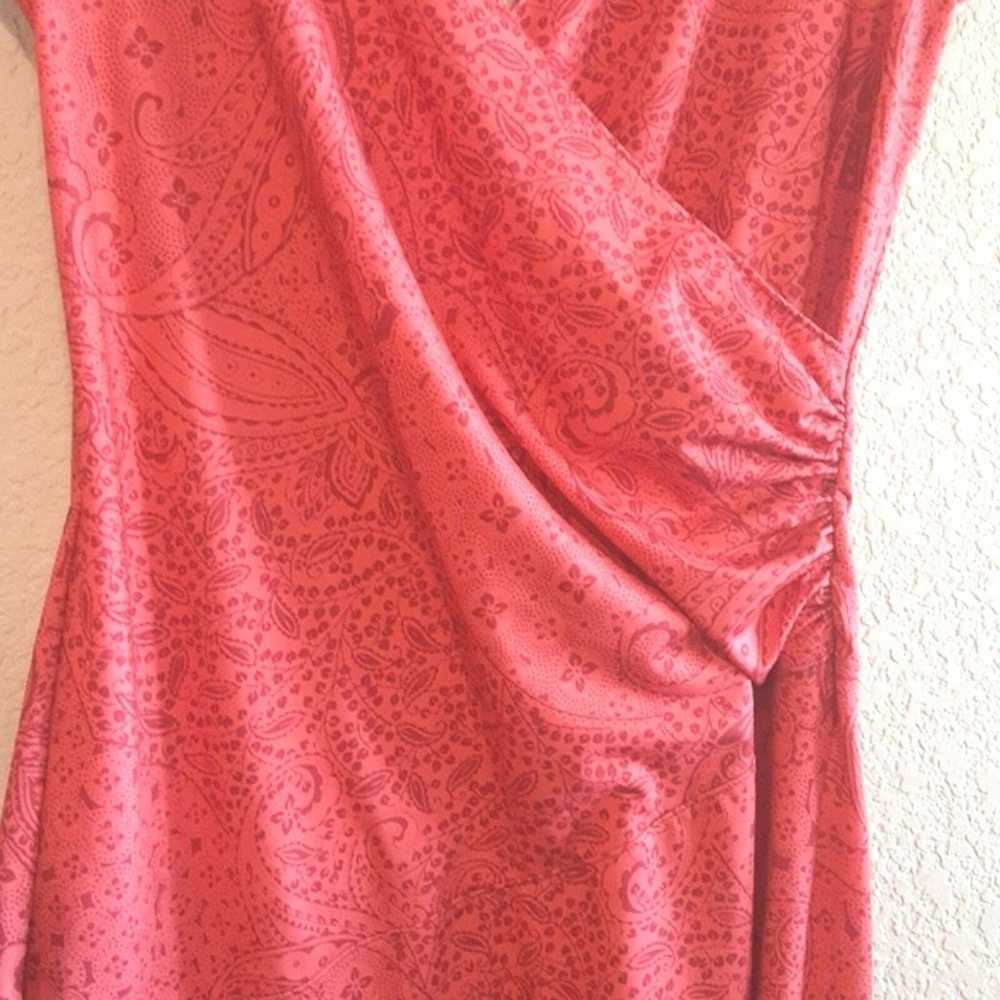 Athleta Nectar Red Floral Paisley Faux Wrap Athle… - image 4