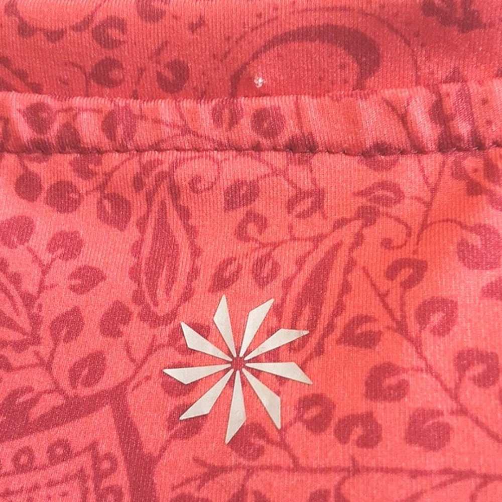 Athleta Nectar Red Floral Paisley Faux Wrap Athle… - image 6