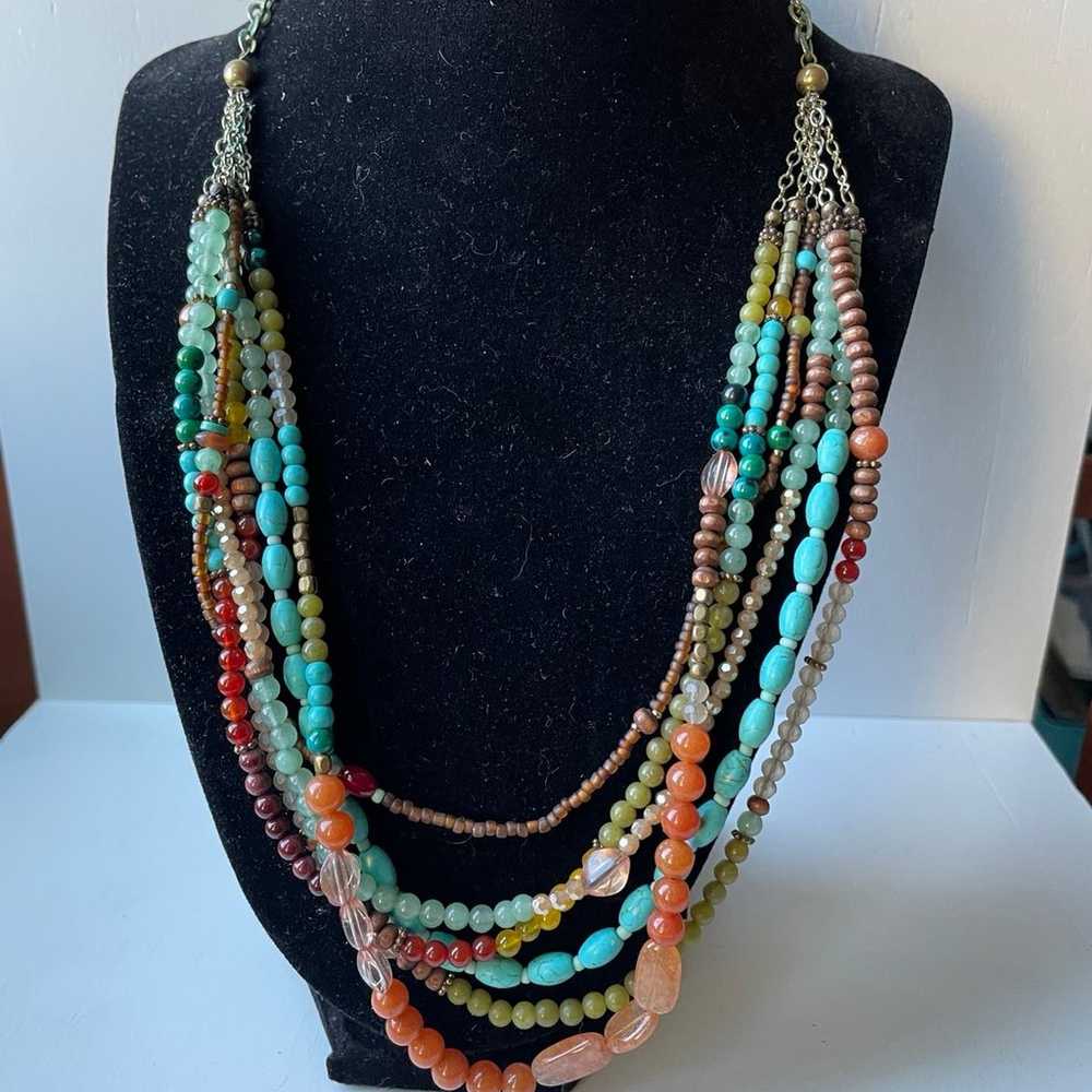 Nakamol Multistrand Beaded Necklace - Vintage - image 1