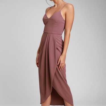 Lulus Reinette Mauve Purple Midi Dress