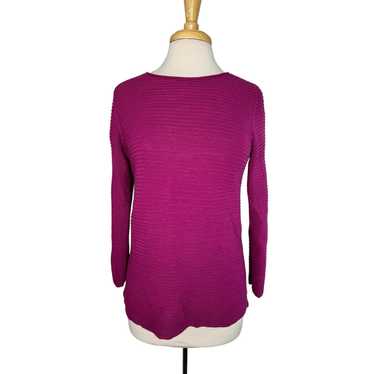 Eileen Fisher EILEEN FISHER Pink Ribbed Organic L… - image 1