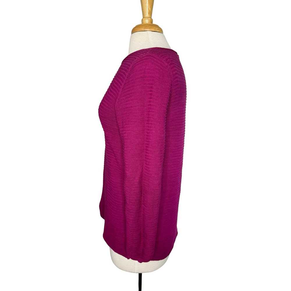 Eileen Fisher EILEEN FISHER Pink Ribbed Organic L… - image 2