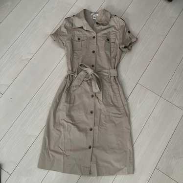 Calvin Klein Beige Shirt Dress Short Sleeve