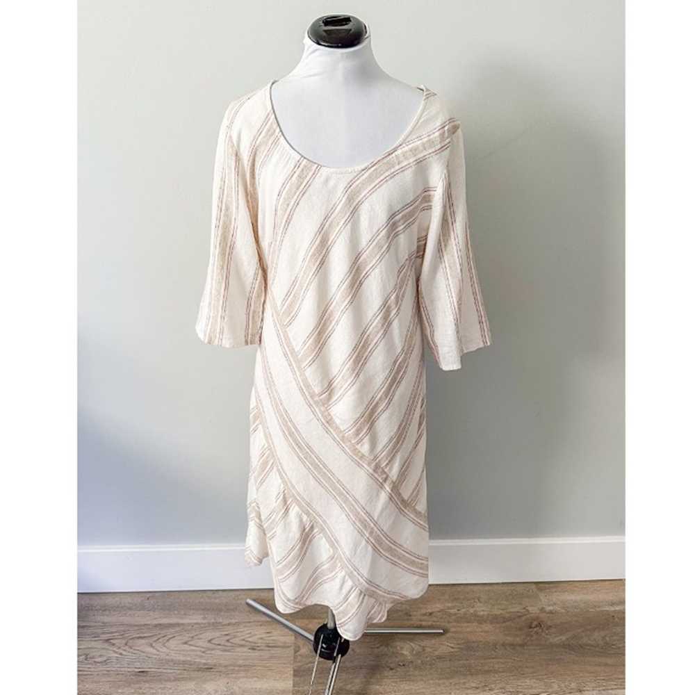 Soft Surroundings Equinox Striped Linen Dress - image 2