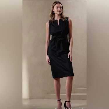 Banana Republic Black Linen Blend Midi Sleeveless… - image 1