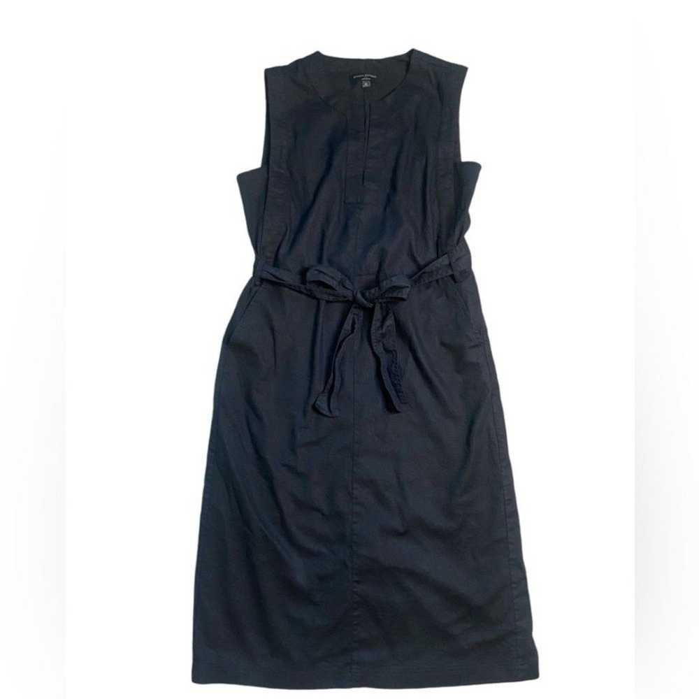 Banana Republic Black Linen Blend Midi Sleeveless… - image 5