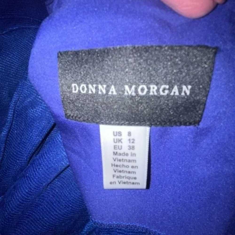 Donna Morgan royal blue textured bell sleeve dres… - image 9