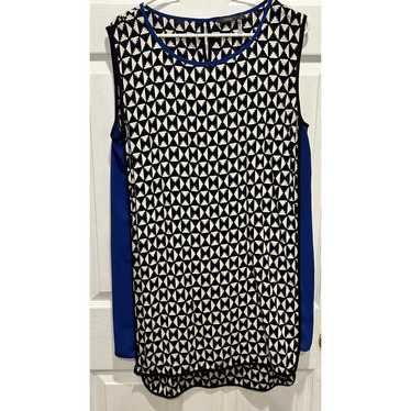 THML Womens Dress Size Large Sleeveless Black Whi… - image 1