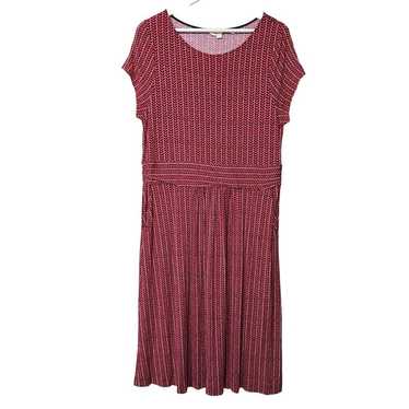 Boden Amelie Jersey Dress Womens 14L Twisted Chev… - image 1