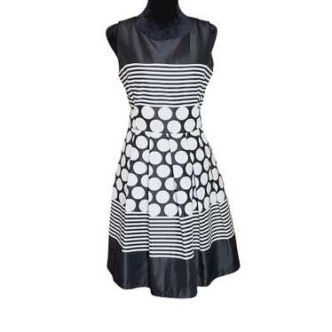 Eva Franco Kindra Dress Black & White, Size 12, P… - image 1