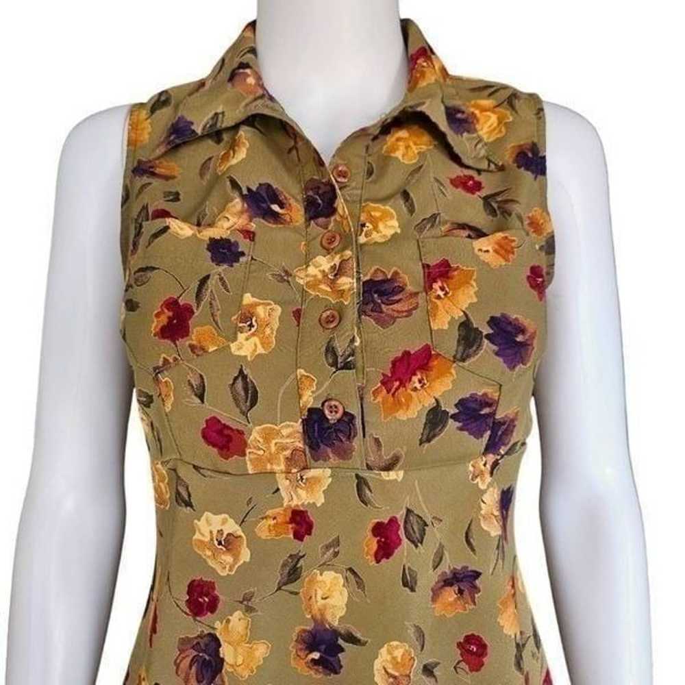 90s vintage floral mini dress - image 3