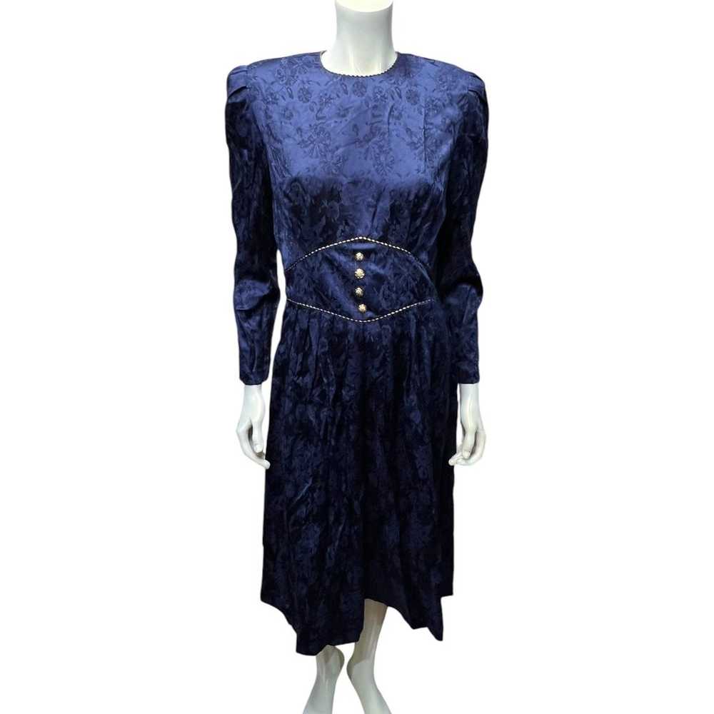 vintage 80s blue mrs darby dress - image 11