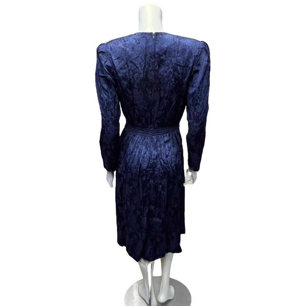 vintage 80s blue mrs darby dress - image 3