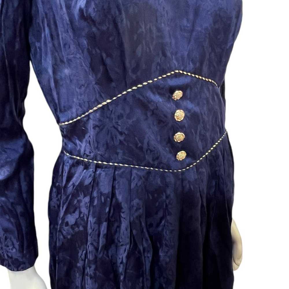 vintage 80s blue mrs darby dress - image 8