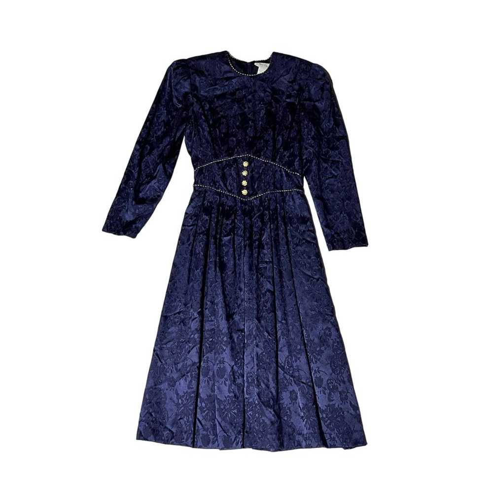 vintage 80s blue mrs darby dress - image 9