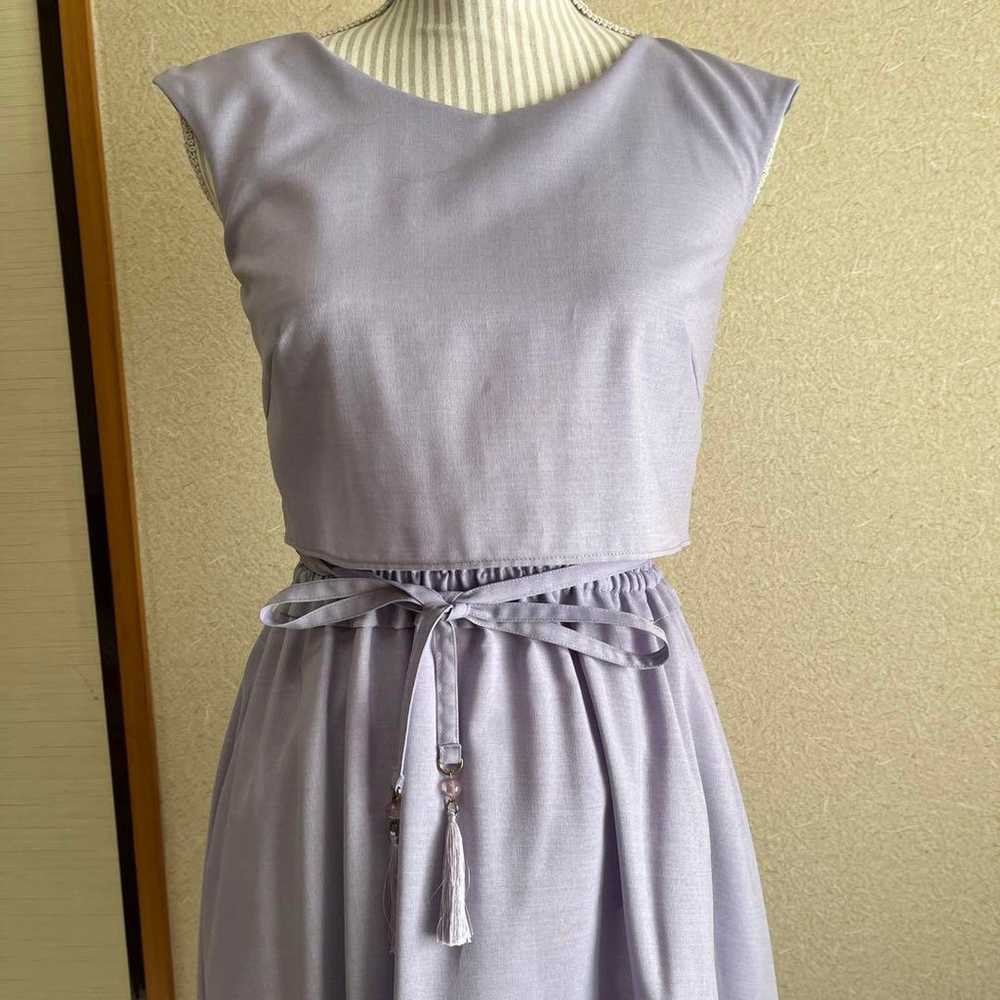 Lavender sleeveless knee-length dress - image 2