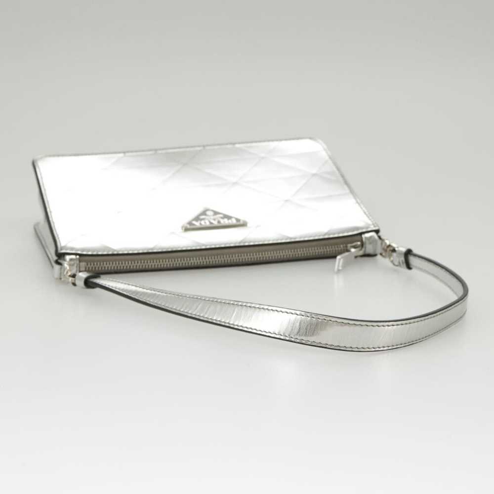 Prada Silver Leather Handbag (Pre-Owned) - image 5