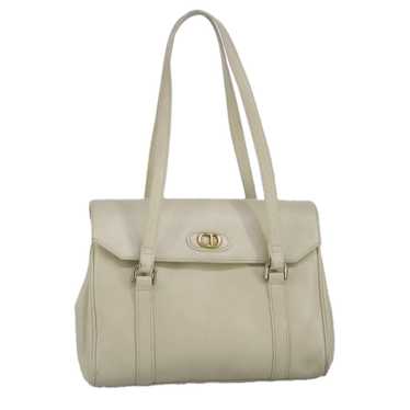 Dior Cd Beige Leather Shoulder Bag (Pre-Owned)