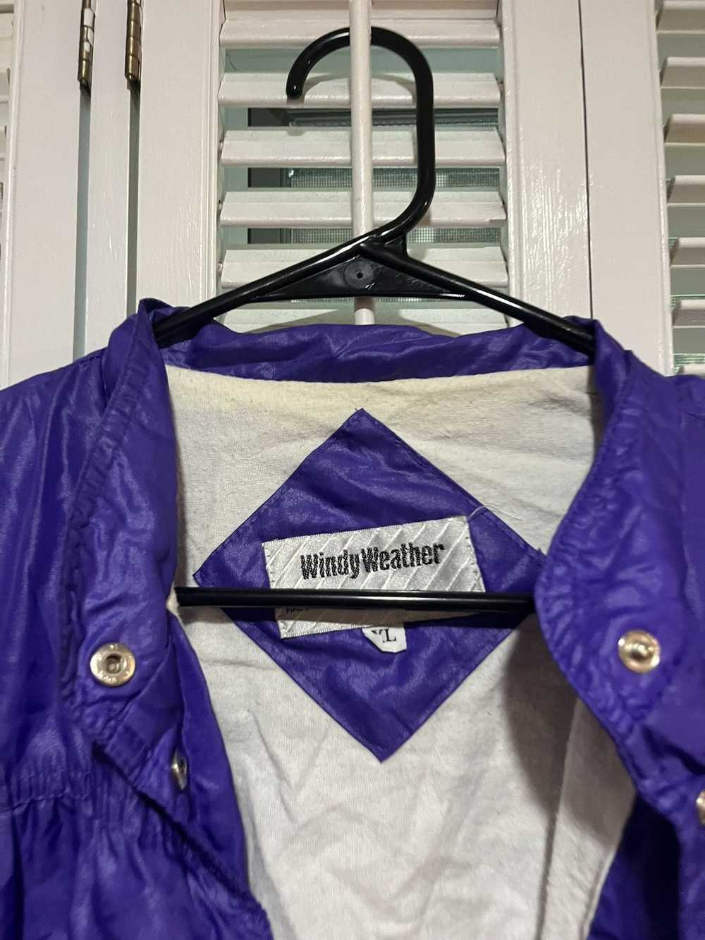 Streetwear × Vintage 1980s Purple Windbreaker Poo… - image 4