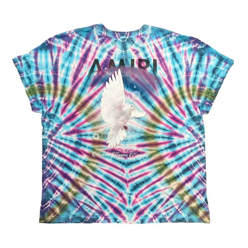 Amiri Amiri Tie Dye Rainbow Dove Short Sleeve Tee… - image 1