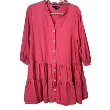 Tommy Hilfiger Coral Linen Boho Dress Size Small