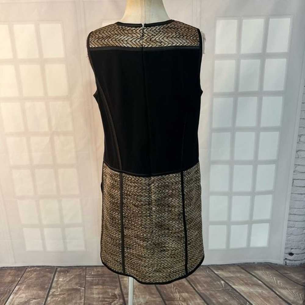 Maggy London Black Gold Tweed Detailing Sleeveles… - image 5