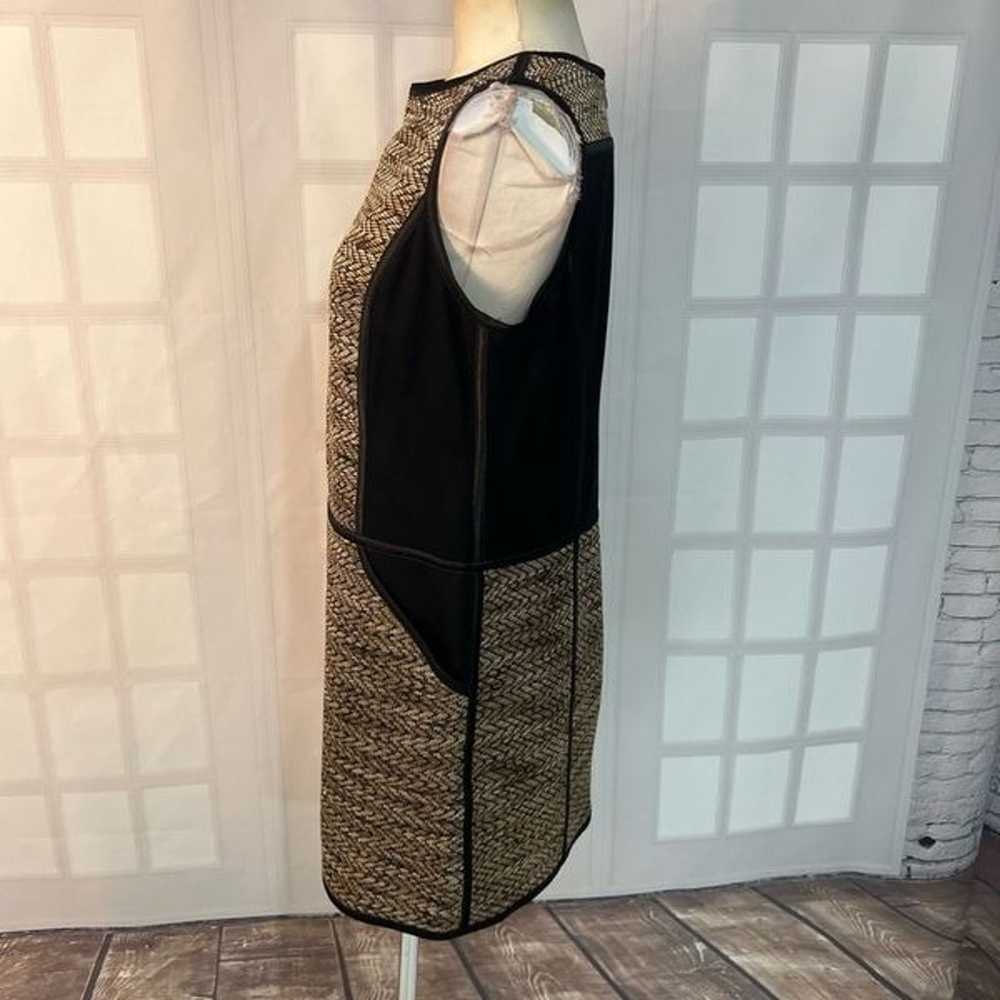 Maggy London Black Gold Tweed Detailing Sleeveles… - image 6