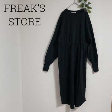 Freaks Store Long Dress Plain Black Casual Long S… - image 1