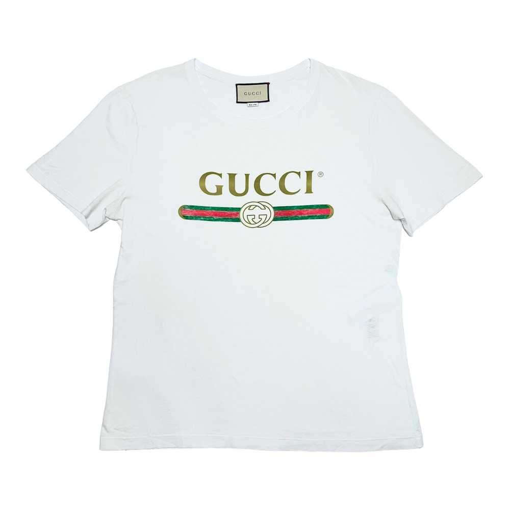 Gucci Washed Logo Short Sleeve Tee Shirt White - image 1