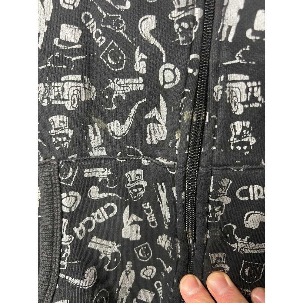 Circa Y2K CIRCA Jacket Mens XL Black AOP Skull Ca… - image 3