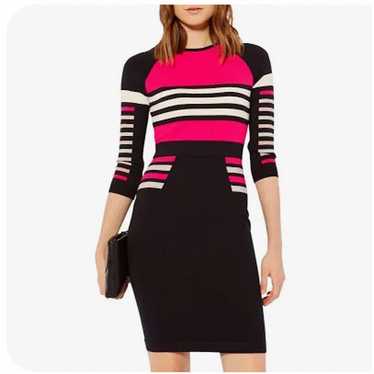 Karen Millen Striped Color-Blocked Pencil Dress