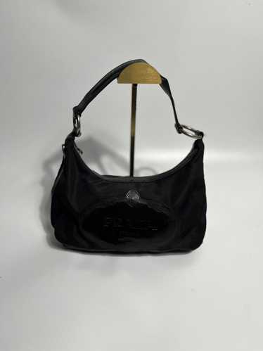 Prada Prada black canapa tessuto hobo