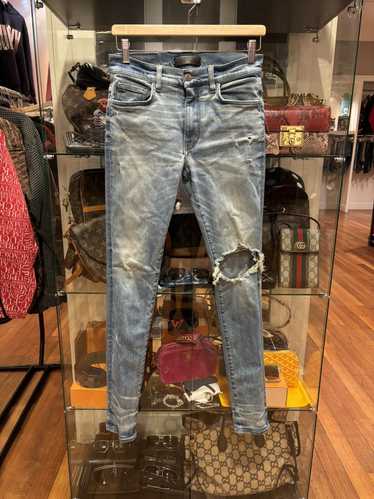 Amiri Amiri distressed denim jeans blue