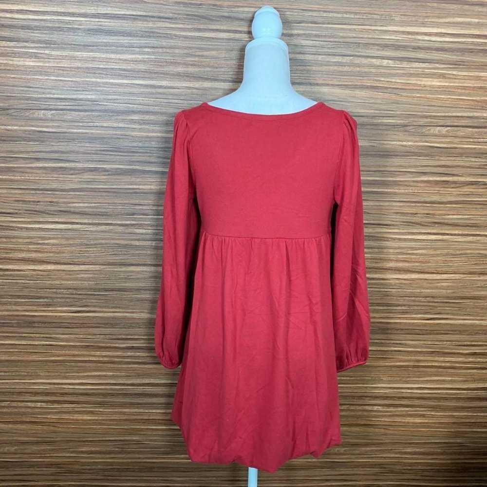 Jewel Emonee dress, size M, red, plain, long-slee… - image 7