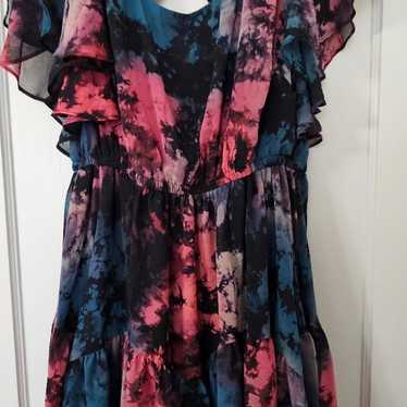 Torrid Pink Black and Blue Dress