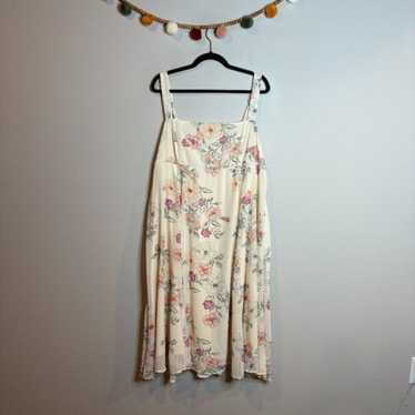 Torrid cream floral sleeveless dress