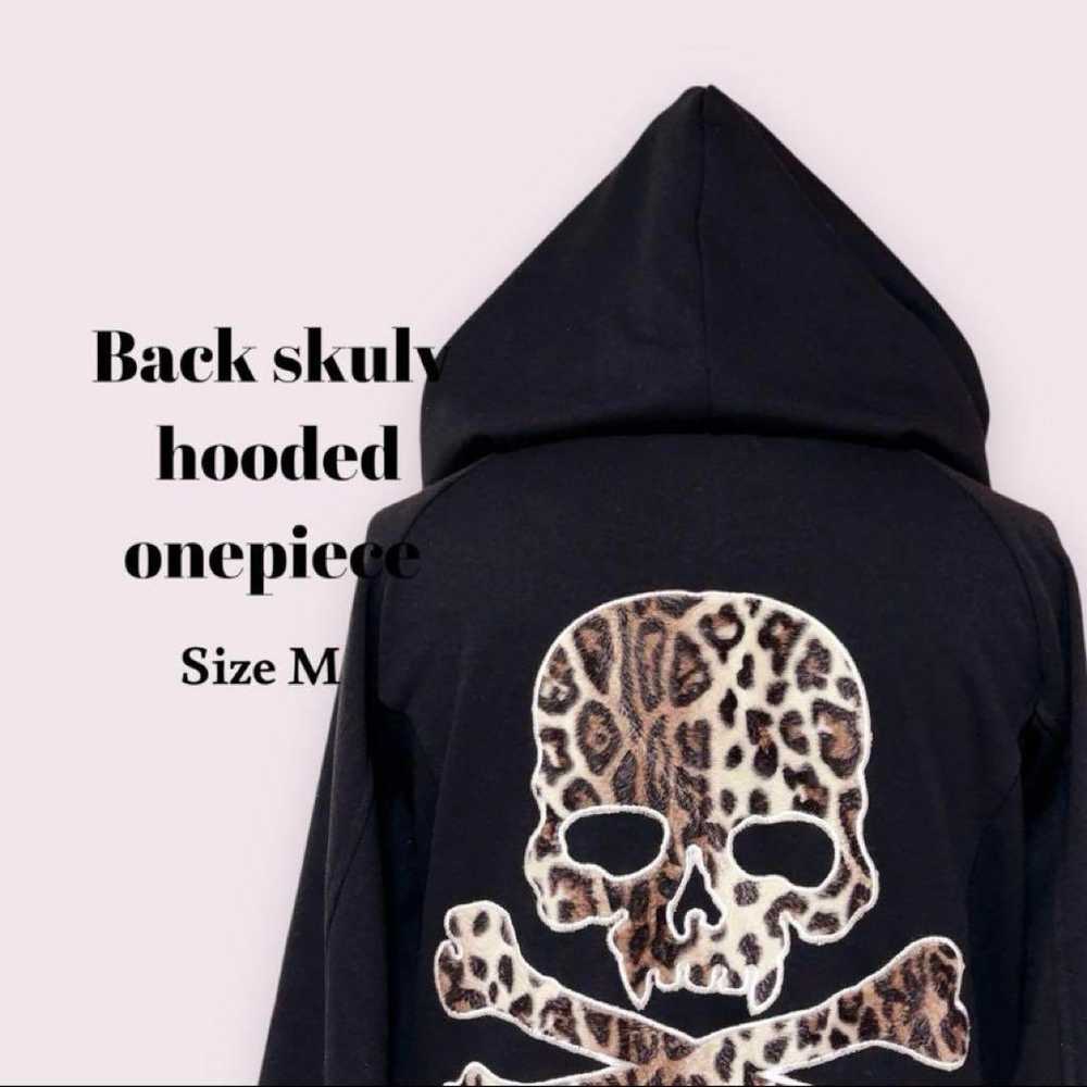 Leopard Back Skull Parker One-Piece M Black Rock … - image 8