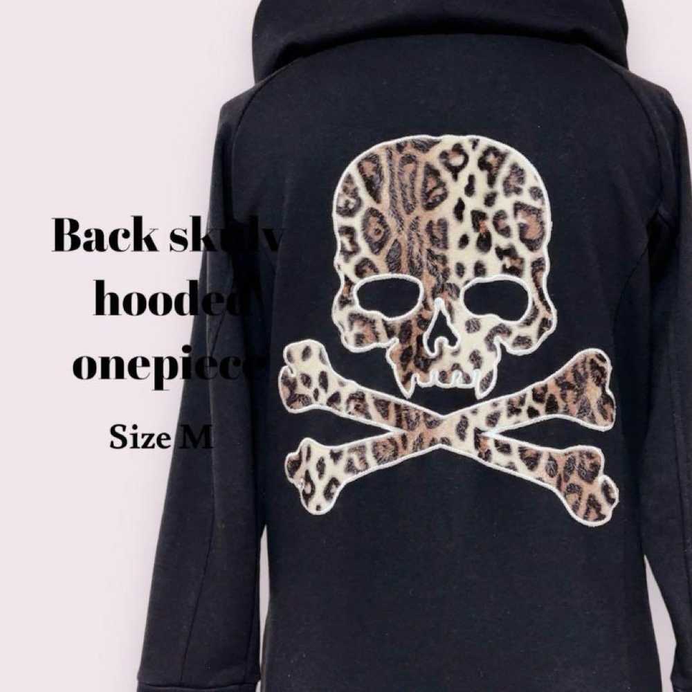 Leopard Back Skull Parker One-Piece M Black Rock … - image 9